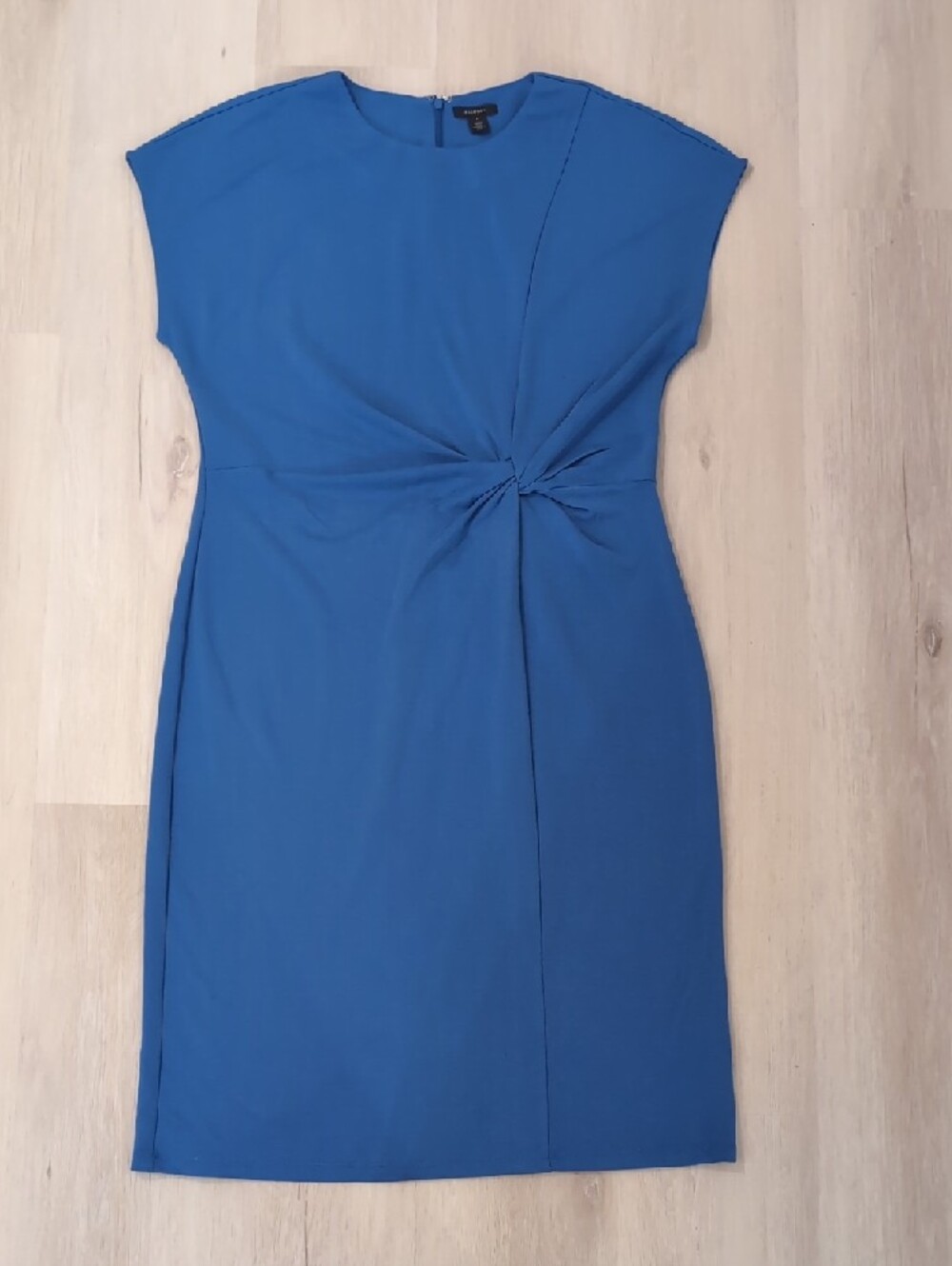 Halogen Royal Blue Twist-Front Midi Dress